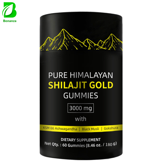 OEM Halal Pure Himalayan Shilajit Gold Gummies 3000mg Private Label