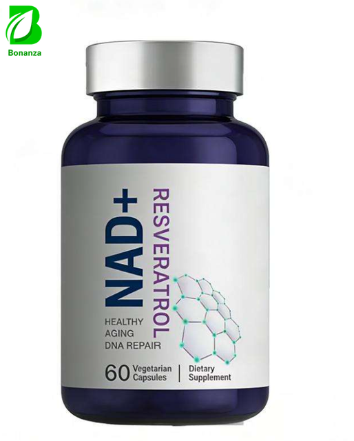 NAD+ Resveratrol Capsules Cellular Health Antioxidant Supplement